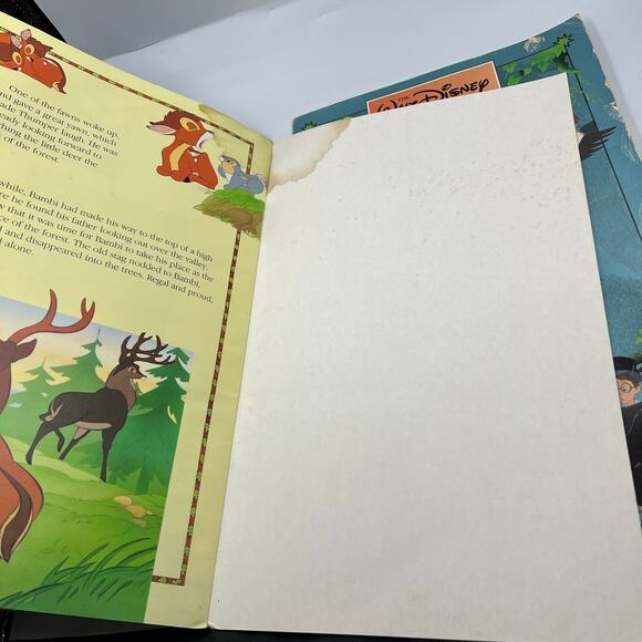 The Walt Disney Treasure Chest 1991 2 Oversized Books Jungle Book Bambi - Picture 8 of 14